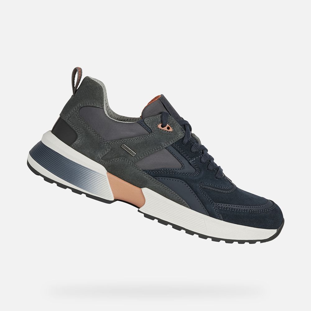 Geox Erkek Spor Ayakkabı Koyu Gri - Naviglio Abx - FAD-904315